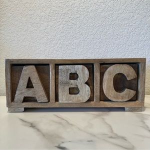 ABC wooden nursery room storage box